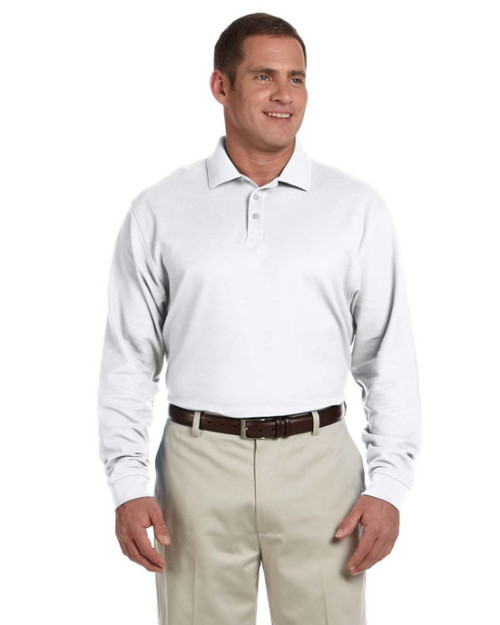 Polo pour homme à manches longues en piqué Pima de Devon & Jones